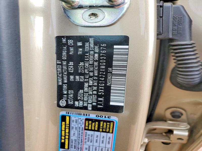 2021 Kia K5 მანქანა იყიდება აუქციონზე, vin: 5XXG14J2XMG037676, აუქციონის ნომერი: 57061126