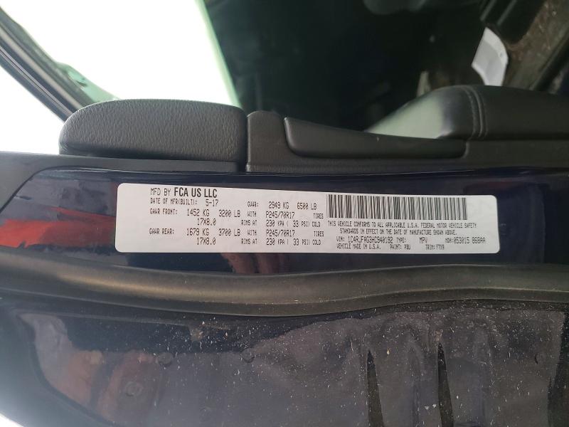 58651416 :رقم المزاد ، 1C4RJFAG3HC940192 vin ، 2017 Jeep Grand Cherokee مزاد بيع