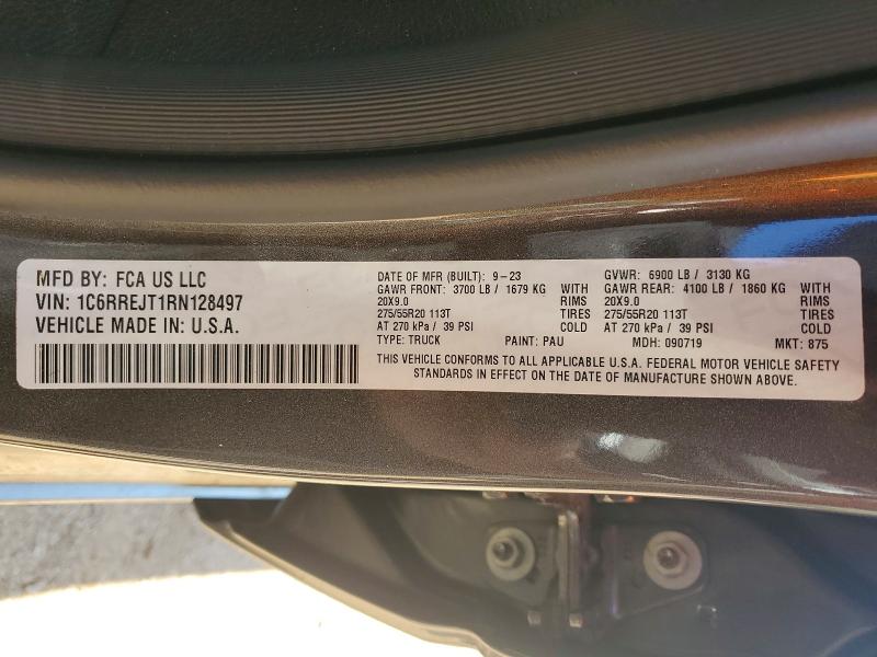 Продажа на аукционе авто 2024 Ram 1500, vin: 1C6RREJT1RN128497, номер лота: 55846096