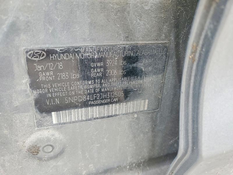 Продажа на аукционе авто 2018 Hyundai Elantra, vin: 5NPD84LF2JH312505, номер лота: 56176436
