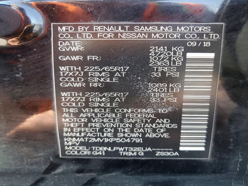 Продажа на аукционе авто 2019 Nissan Rogue, vin: KNMAT2MV1KP504791, номер лота: 55678696
