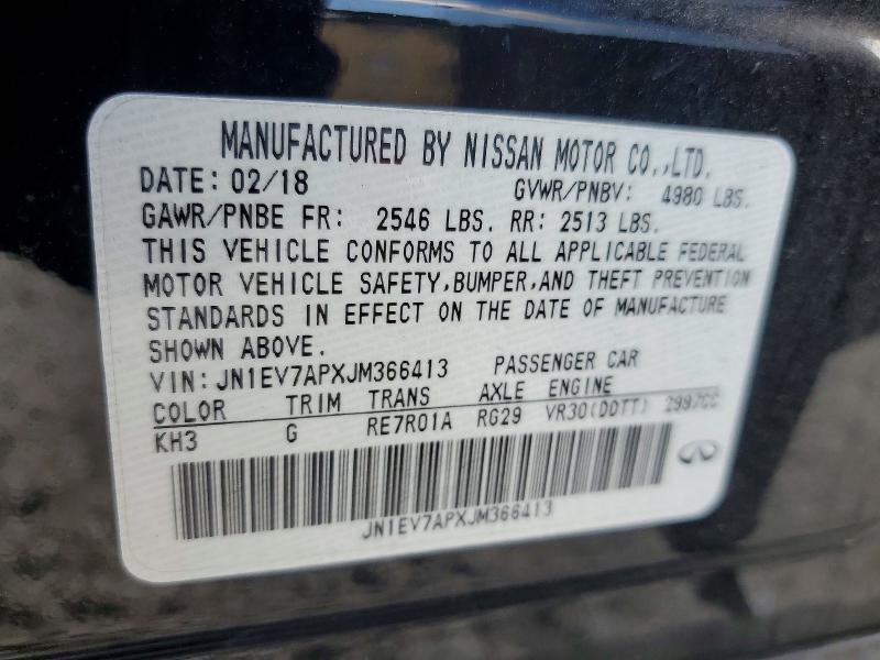Продажа на аукционе авто 2018 Infiniti Q50, vin: JN1EV7APXJM366413, номер лота: 57693446