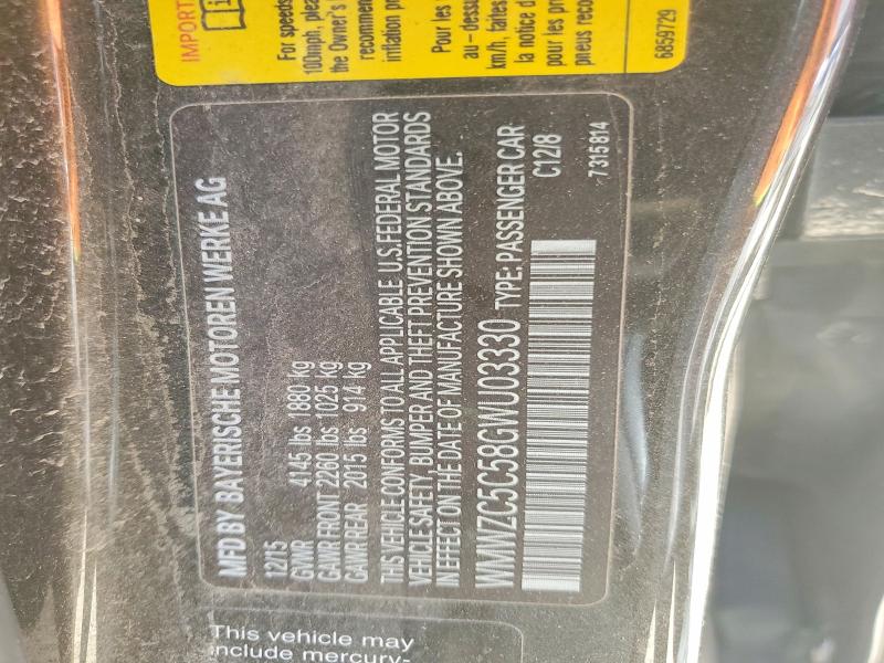 Aukcja sprzedaży 2016 Mini Cooper, vin: WMWZC5C58GWU03330, numer aukcji: 56998466