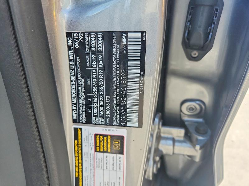 Продаж на аукціоні авто 2015 Mercedes-benz Ml, vin: 4JGDA5JB2FA618592, номер лоту: 58742386