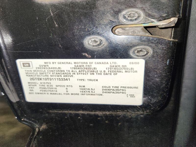Продаж на аукціоні авто 2001 Gmc New Sierra, vin: 2GTEK19T911153341, номер лоту: 58644666