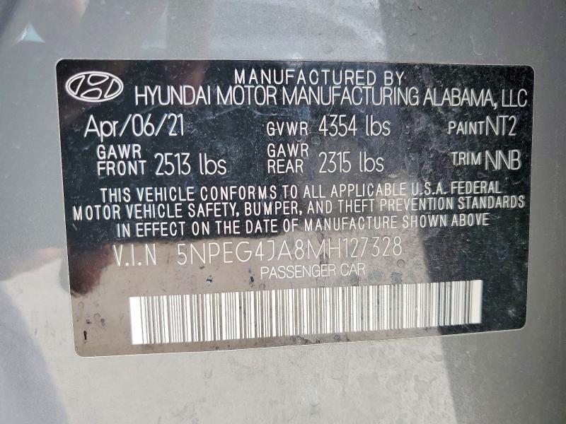 Aukcja sprzedaży 2021 Hyundai Sonata, vin: 5NPEG4JA8MH127328, numer aukcji: 56847956