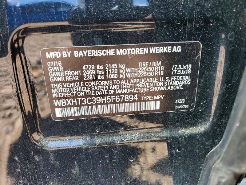 Aukcja sprzedaży 2017 Bmw X1, vin: WBXHT3C39H5F67894, numer aukcji: 57309516