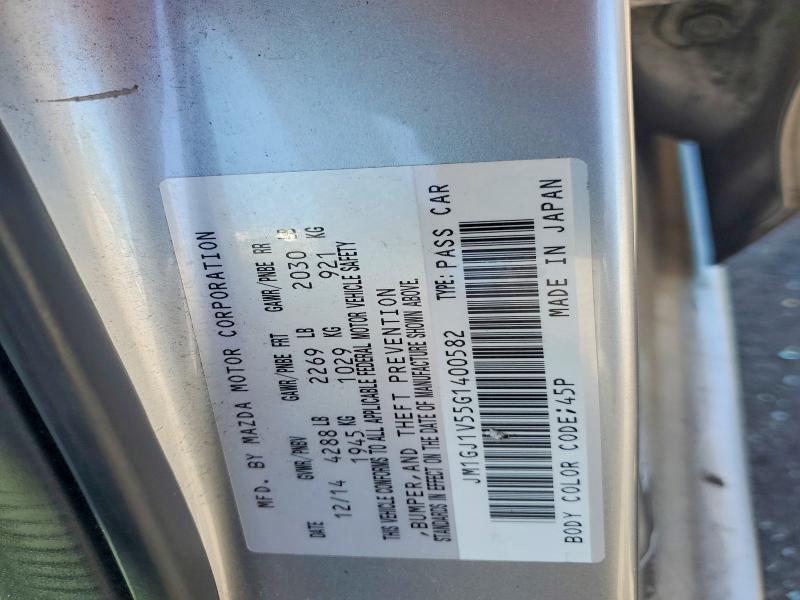 2016 Mazda 6 მანქანა იყიდება აუქციონზე, vin: JM1GJ1V55G1400582, აუქციონის ნომერი: 56971696
