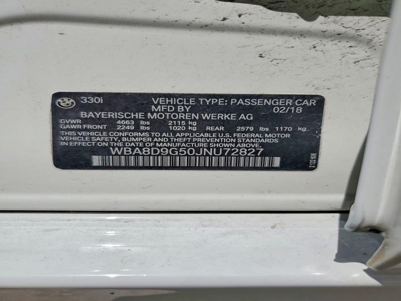 Продаж на аукціоні авто 2018 Bmw 330, vin: WBA8D9G50JNU72827, номер лоту: 57231546