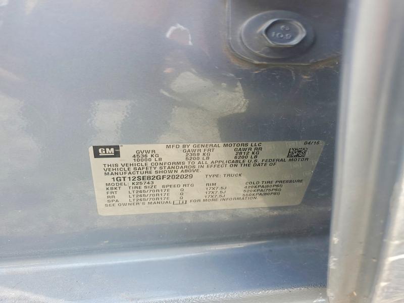 Aukcja sprzedaży 2016 Gmc Sierra, vin: 1GT12SE82GF202029, numer aukcji: 56720656