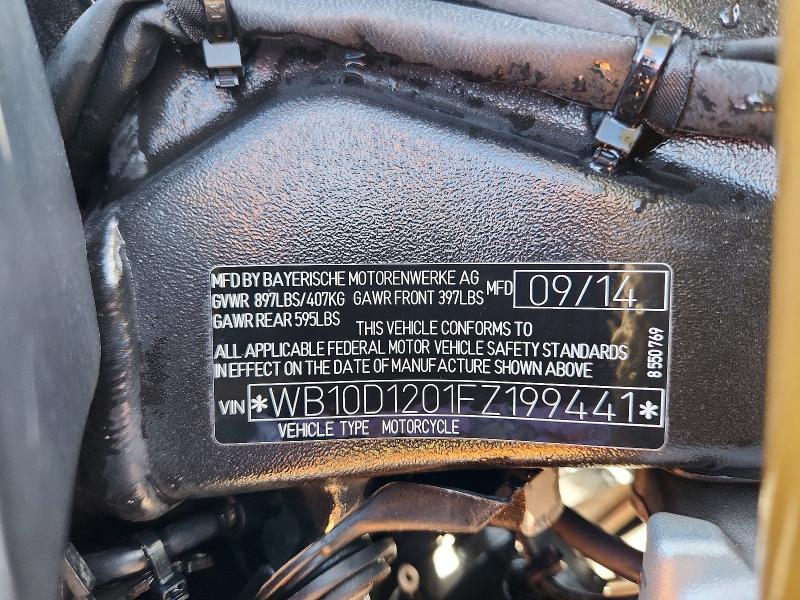 Продаж на аукціоні авто 2015 Bmw S 1000, vin: WB10D1201FZ199441, номер лоту: 57369166