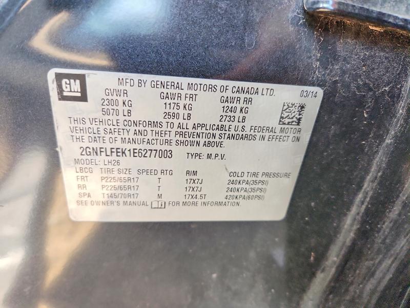 Продажа на аукционе авто 2014 Chevrolet Equinox, vin: 2GNFLFEK1E6277003, номер лота: 55796366