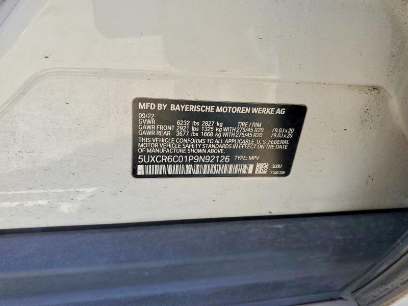 Продаж на аукціоні авто 2023 Bmw X5, vin: 5UXCR6C01P9N92126, номер лоту: 85772525