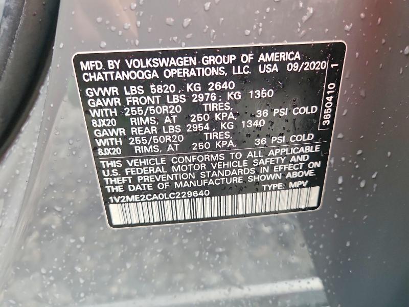Продажа на аукционе авто 2020 Volkswagen Atlas Cross Sport, vin: 1V2ME2CA0LC229640, номер лота: 56034646
