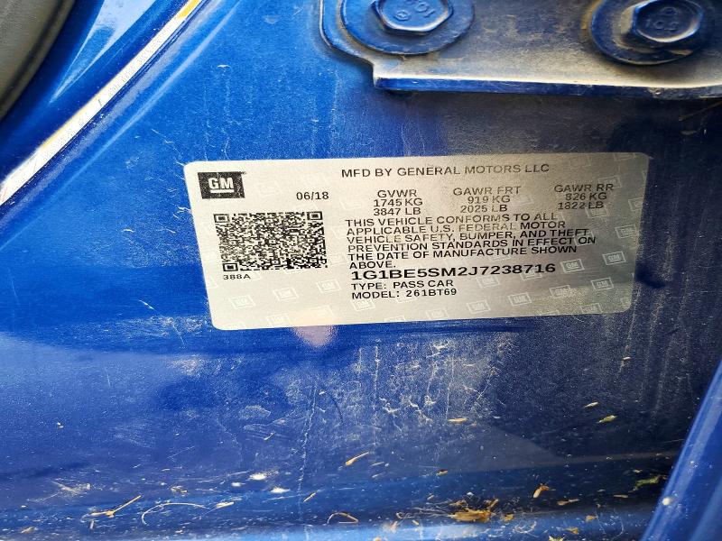 Продаж на аукціоні авто 2018 Chevrolet Cruze, vin: 1G1BE5SM2J7238716, номер лоту: 56973666