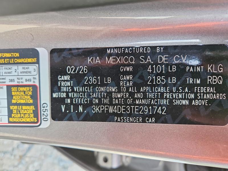 Продаж на аукціоні авто 2026 Kia K4, vin: 3KPFW4DE3TE291742, номер лоту: 56458286