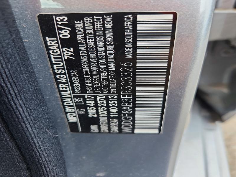 56234416 :رقم المزاد ، WDDGF8AB3ER303326 vin ، 2014 Mercedes-benz C مزاد بيع