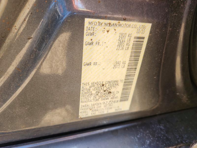 2015 Nissan Altima მანქანა იყიდება აუქციონზე, vin: 1N4AL3AP1FN922268, აუქციონის ნომერი: 56186526