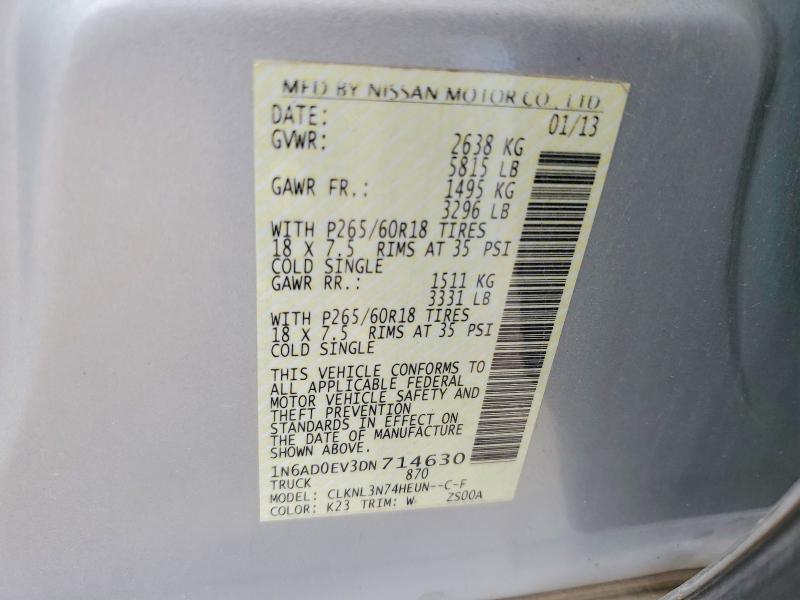 Продажа на аукционе авто 2013 Nissan Frontier, vin: 1N6AD0EV3DN714630, номер лота: 55793146
