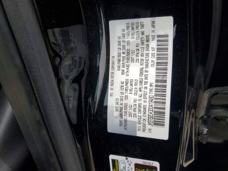 57194626 :رقم المزاد ، JM3TB2DA3D0419480 vin ، 2013 Mazda Cx-9 مزاد بيع