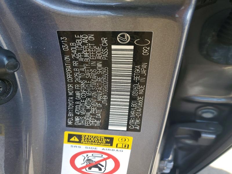 Aukcja sprzedaży 2013 Lexus Es, vin: JTHBK1GG6D2055055, numer aukcji: 56999166