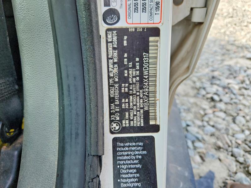 58561946 :رقم المزاد ، WBXPA934X4WD01317 vin ، 2004 Bmw X3 مزاد بيع