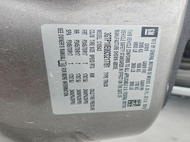 2012 Gmc Sierra მანქანა იყიდება აუქციონზე, vin: 3GTP1VE06CG217781, აუქციონის ნომერი: 56864016