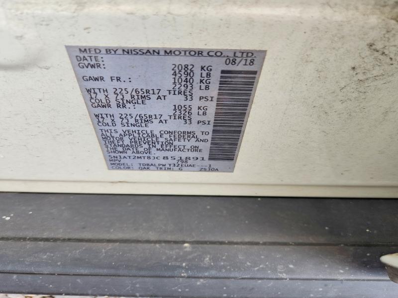 Auction sale of the 2018 Nissan Rogue, vin: 5N1AT2MT8JC851891, lot number: 57273126