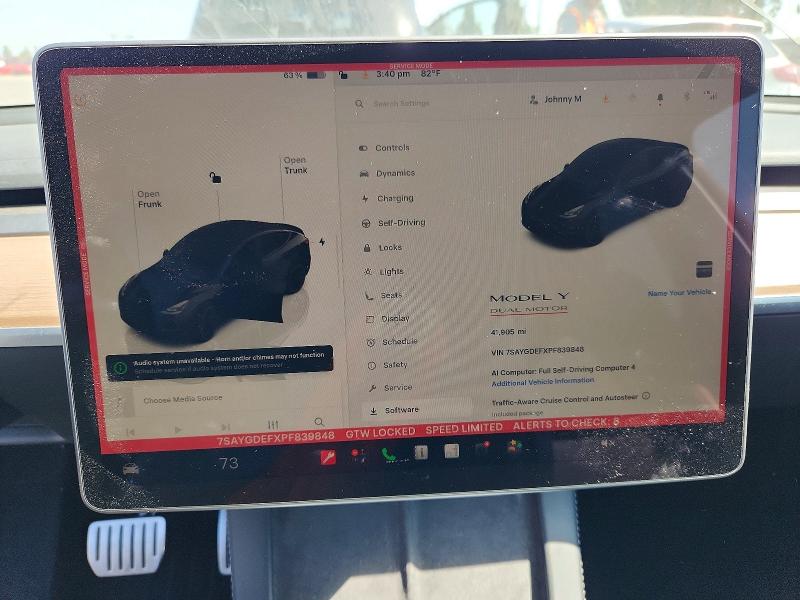 Продаж на аукціоні авто 2023 Tesla Model Y, vin: 7SAYGDEFXPF839848, номер лоту: 58791846