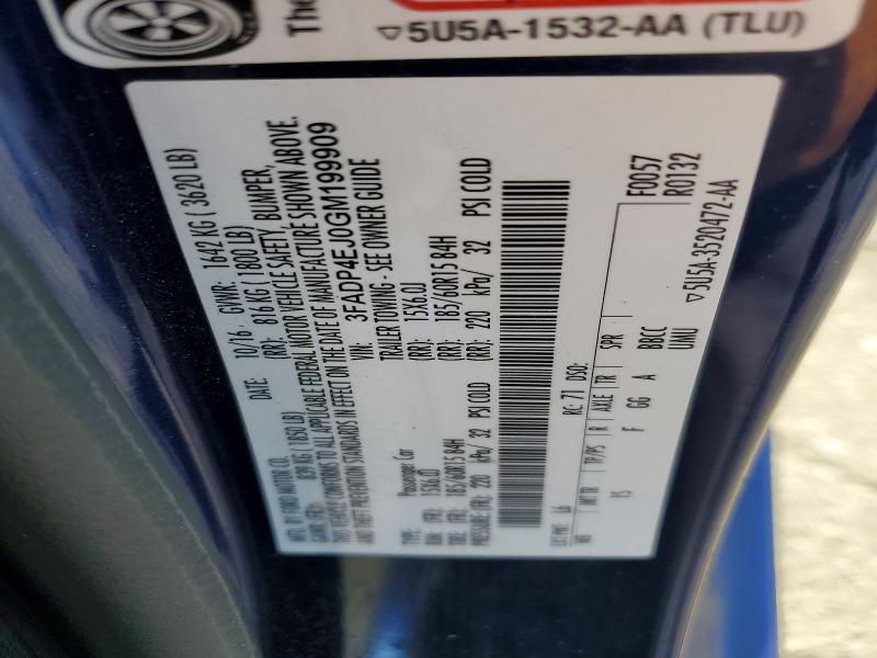 Продажа на аукционе авто 2016 Ford Fiesta, vin: 3FADP4EJ0GM199909, номер лота: 56740216