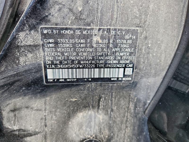 Продаж на аукціоні авто 2015 Honda Fit, vin: 3HGGK5H50FM733226, номер лоту: 57516606