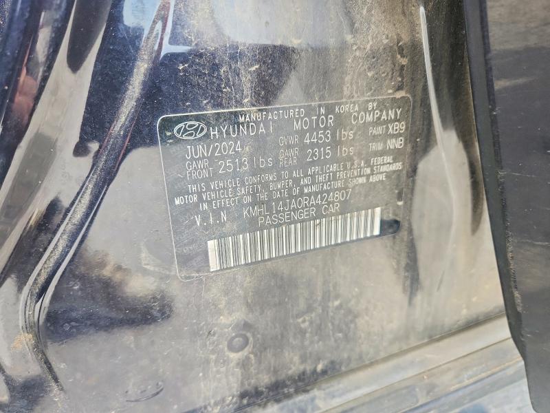 56722626 :رقم المزاد ، KMHL14JA0RA424807 vin ، 2024 Hyundai Sonata مزاد بيع