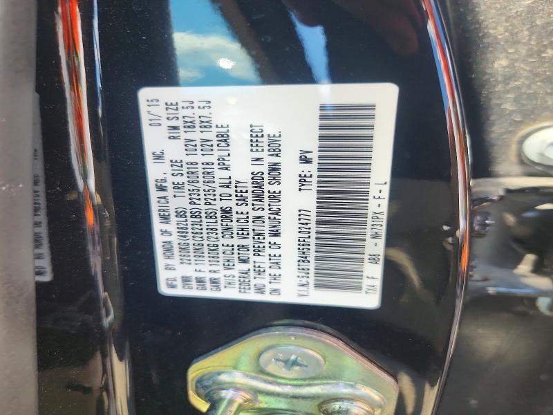 58381996 :رقم المزاد ، 5J8TB4H56FL024777 vin ، 2015 Acura Rdx مزاد بيع