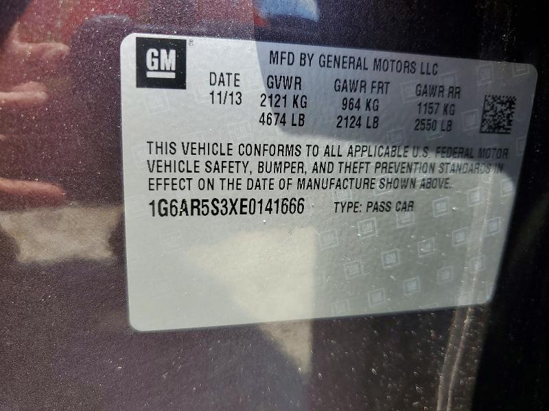 Продажа на аукционе авто 2014 Cadillac Cts, vin: 1G6AR5S3XE0141666, номер лота: 56856746