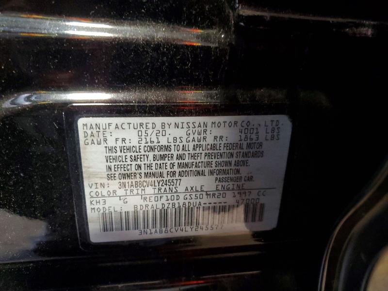 56805636 :رقم المزاد ، 3N1AB8CV4LY245577 vin ، 2020 Nissan Sentra مزاد بيع