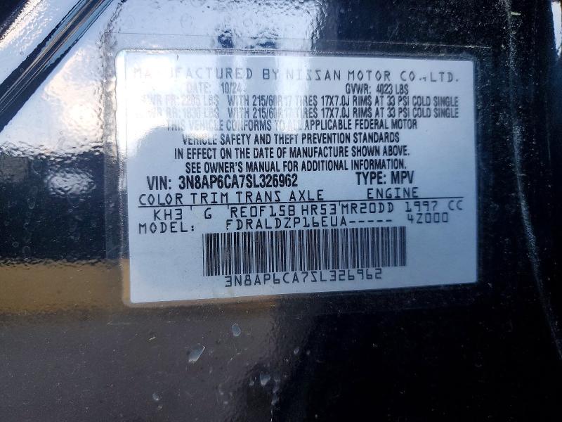 2025 Nissan Kicks მანქანა იყიდება აუქციონზე, vin: 3N8AP6CA7SL326962, აუქციონის ნომერი: 56408026