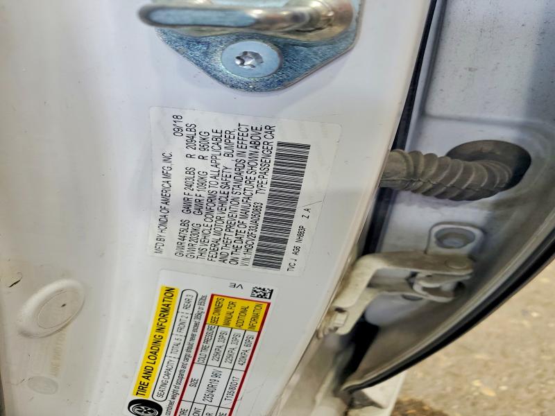 55629436 :رقم المزاد ، 1HGCV2F33JA050853 vin ، 2018 Honda Accord مزاد بيع