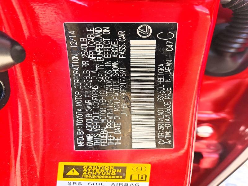 56977976 :رقم المزاد ، JTHBK1GG0F2177591 vin ، 2015 Lexus Es مزاد بيع