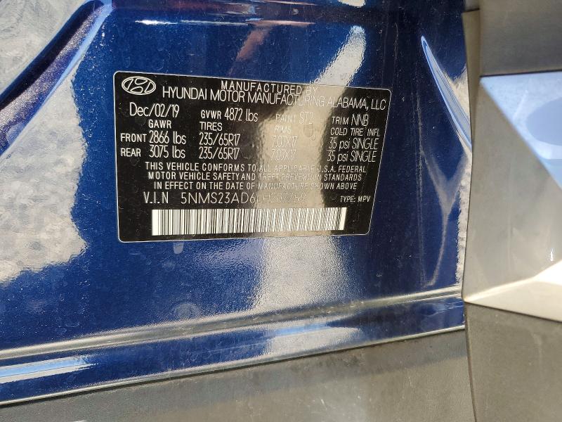 Aukcja sprzedaży 2020 Hyundai Santa Fe, vin: 5NMS23AD6LH207759, numer aukcji: 56638446