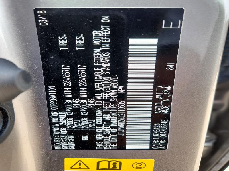 58409176 :رقم المزاد ، JTJYARBZ6J2110506 vin ، 2018 Lexus Nx 300 Awd مزاد بيع