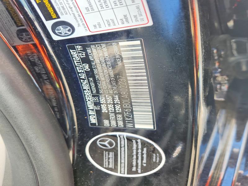 58127296 :رقم المزاد ، W1KZF6JB0LA802237 vin ، 2020 Mercedes-benz E مزاد بيع