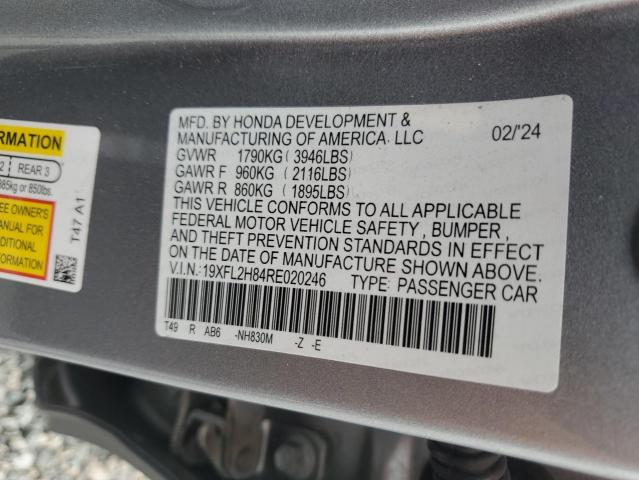 Aukcja sprzedaży 2024 Honda Civic, vin: 19XFL2H84RE020246, numer aukcji: 54881466