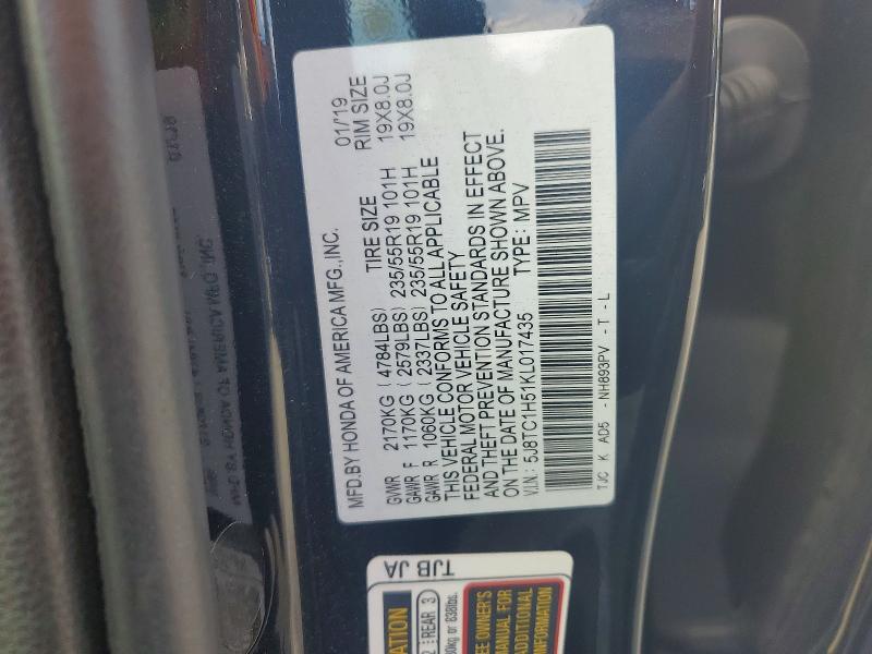 Продажа на аукционе авто 2019 Acura Rdx, vin: 5J8TC1H51KL017435, номер лота: 52920616
