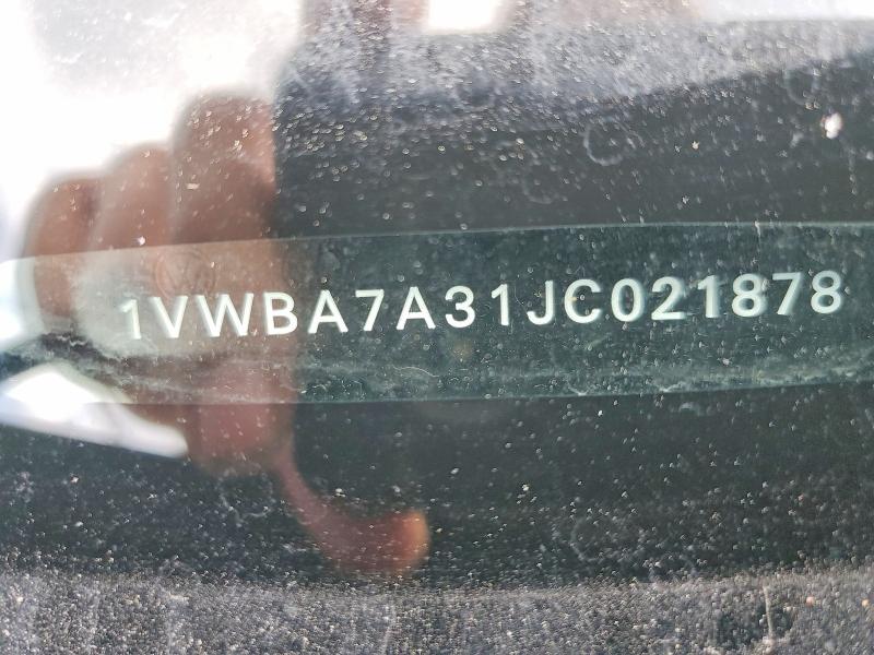 96259065 :رقم المزاد ، 1VWBA7A31JC021878 vin ، 2018 Volkswagen Passat مزاد بيع