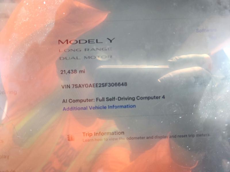 58152096 :رقم المزاد ، 7SAYGAEE2SF306648 vin ، 2025 Tesla Model Y مزاد بيع