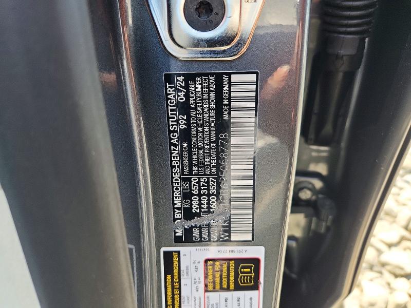 58960656 :رقم المزاد ، W1KEG1CB6RF058778 vin ، 2024 Mercedes-benz Eqe Sedan مزاد بيع