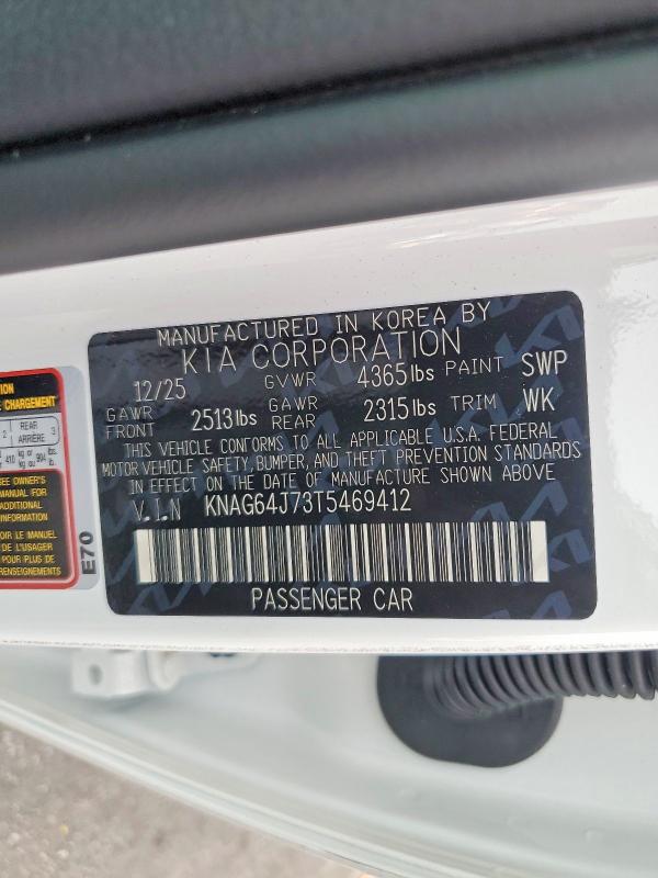 Продажа на аукционе авто 2026 Kia K5, vin: KNAG64J73T5469412, номер лота: 57242066