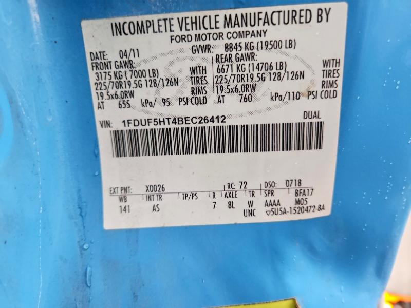 Продажа на аукционе авто 2011 Ford F550, vin: 1FDUF5HT4BEC26412, номер лота: 56528996