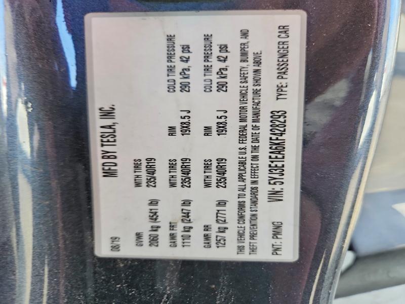Aukcja sprzedaży 2019 Tesla Model 3, vin: 5YJ3E1EA6KF428293, numer aukcji: 55783966