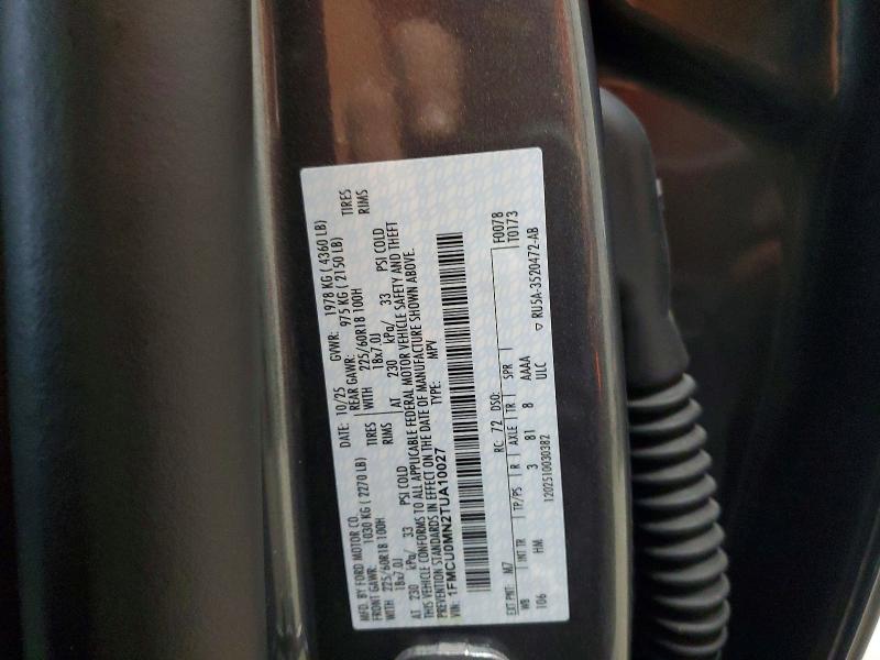 2026 Ford Escape მანქანა იყიდება აუქციონზე, vin: 1FMCU0MN2TUA10027, აუქციონის ნომერი: 58365286